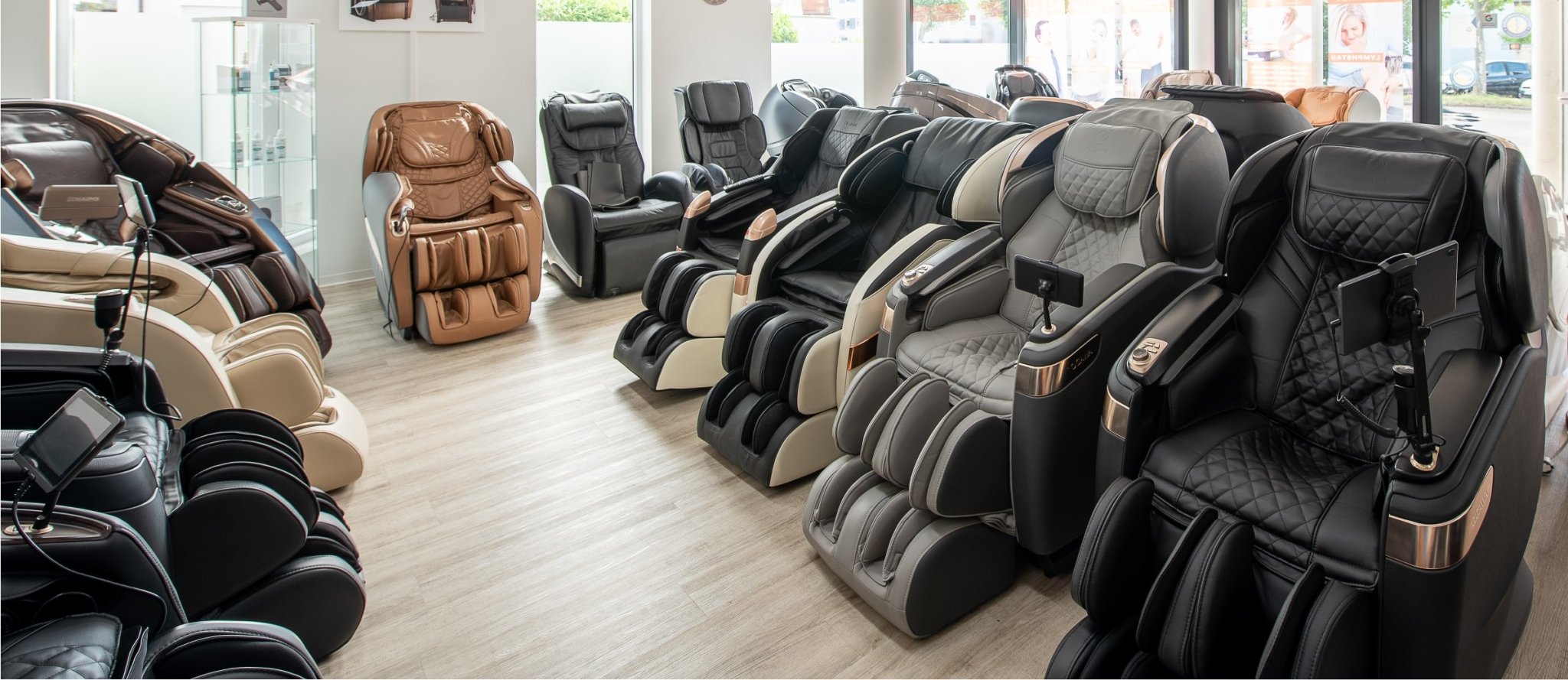 Masážní křeslo světové výstavy a showroomu s odborným poradenstvím