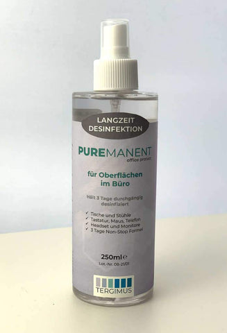 TERGIMUS Puremanent Office Chraňte dlouhodobou povrchovou dezinfekční hygienu 250 ml-0 Masážní křeslo World