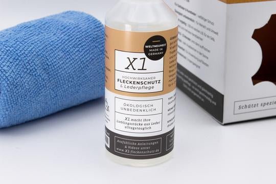 Úsporný balíček X1 - čistič skvrn, ochrana a péče o pravou a umělou kůži